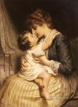 フレデリック・モーガン Painting - 母性愛の田舎家族フレデリック・E・モーガン